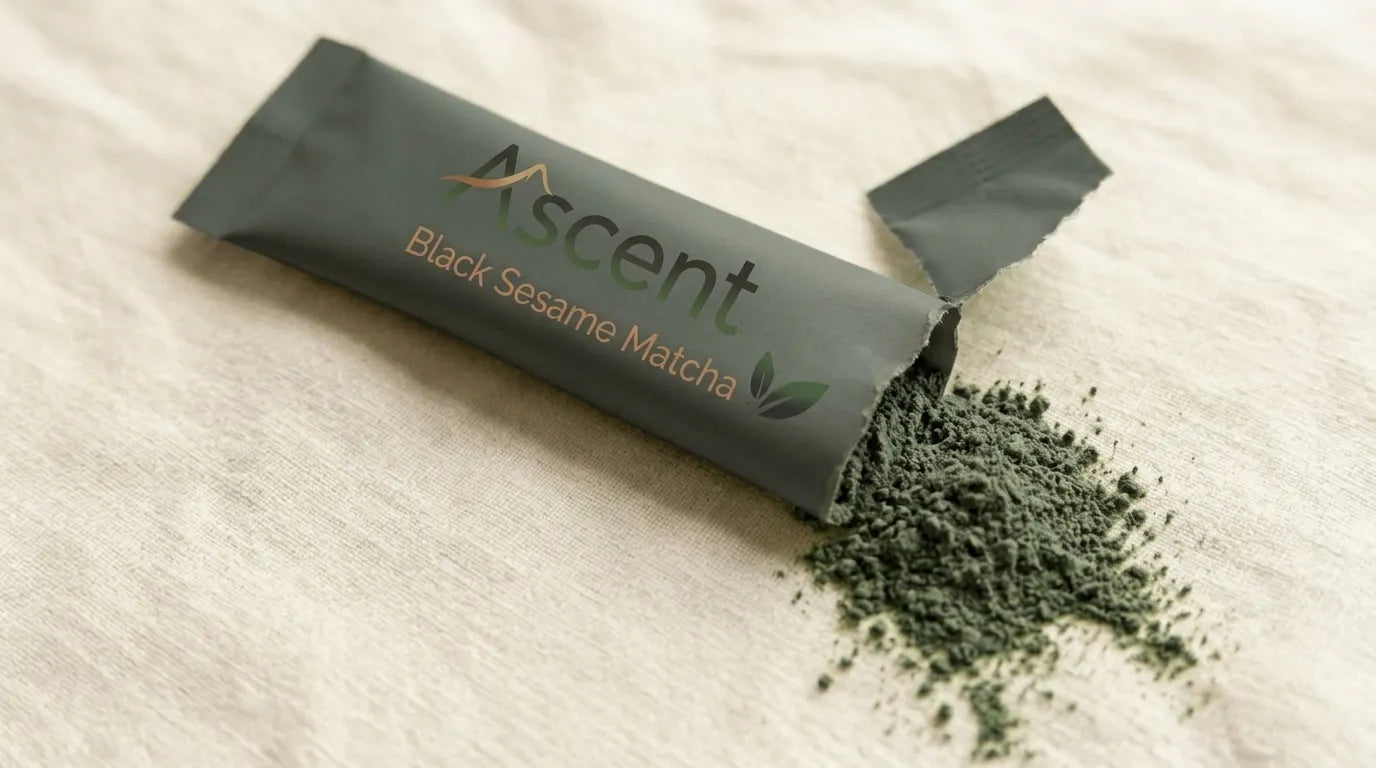 Black sesame matcha stick