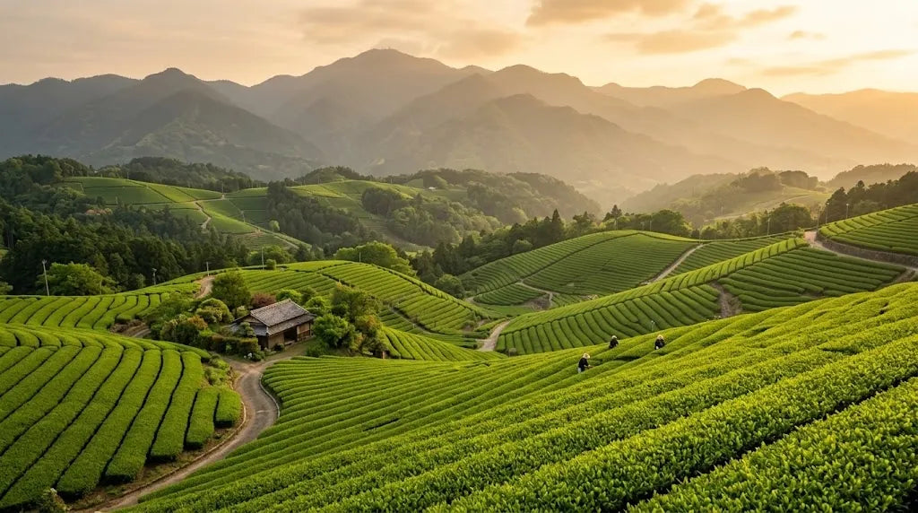 Japanese tea fields